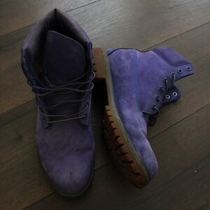 Timberland Purple Suede Lace-Up Boots